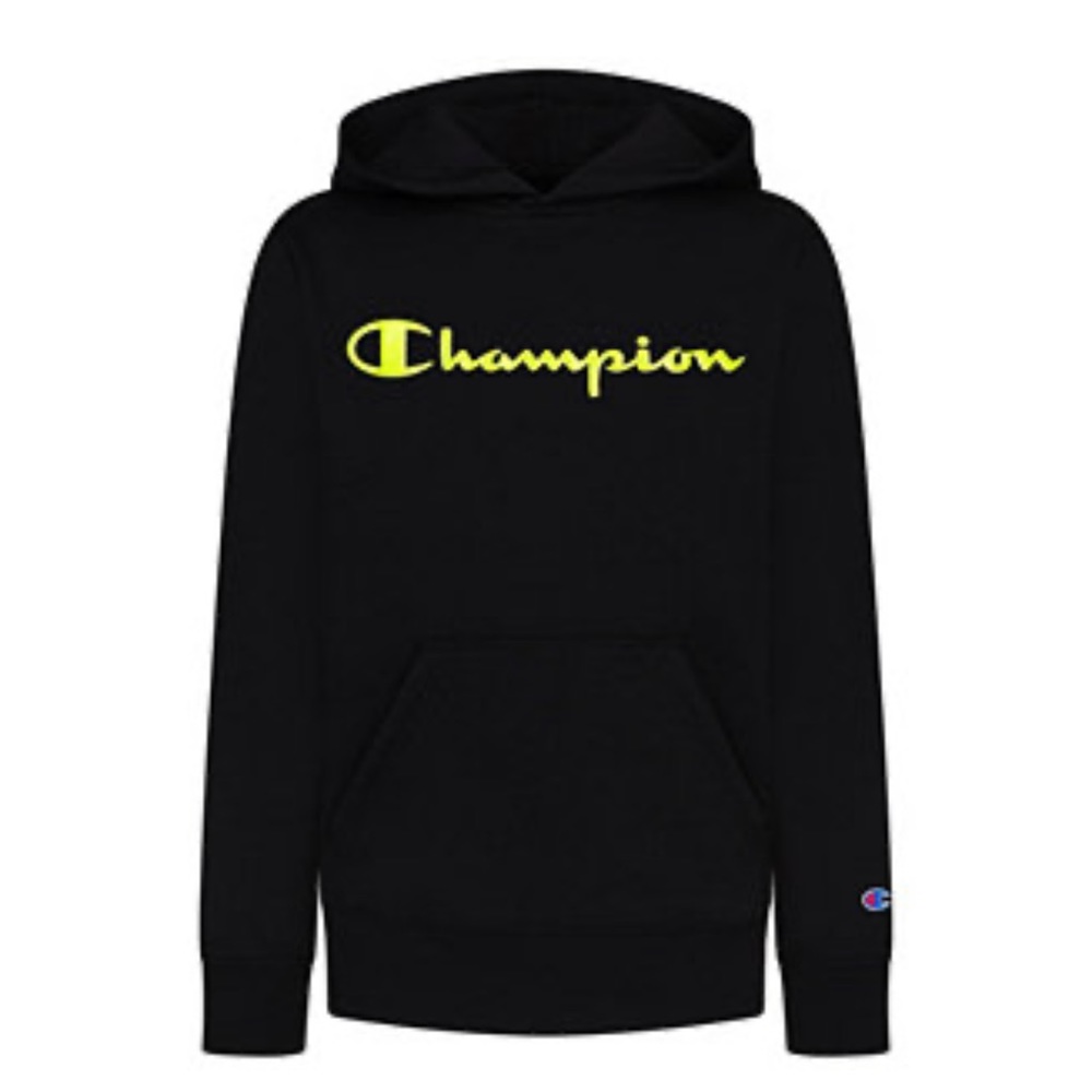 Champion Neon Vinyl Script Hoodie Sweatshirt